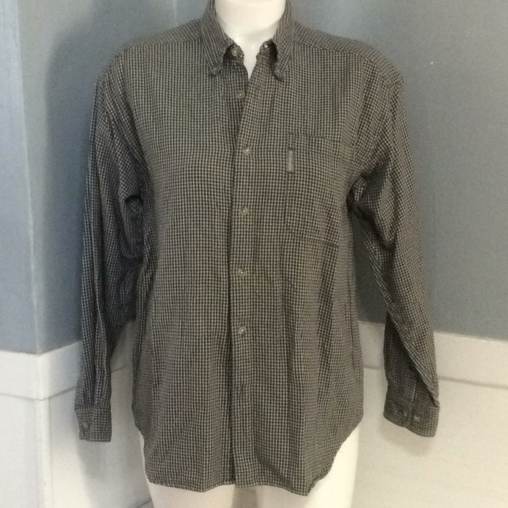 Columbia Mens 100% Cotton Long Sleeve Button Shirt Sz L